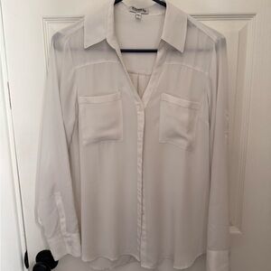 Express White Button Down Shirt for Women